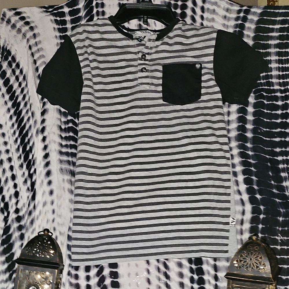 Shaun White Black and Gray Striped Kids Tee